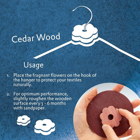 Cedar Wood Natural Moth Repellant for Clothes Hangers