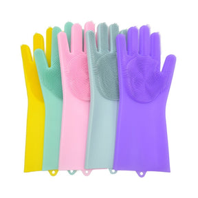 Dishwashing Cleaning Gloves Magic Silicone Rubber