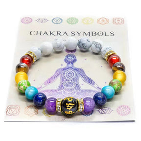 7 Chakra Bracelet and Display Card